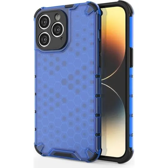 Hurtel Honeycomb Case til iPhone 14 Pro - Blå