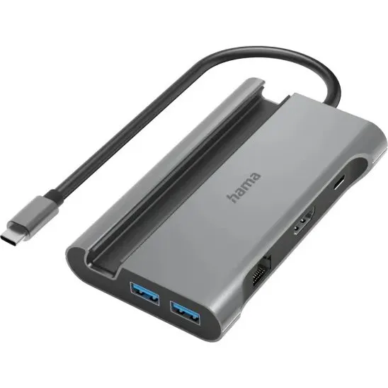 Hama USB-C Multiport Hub 7-porte (4K, 5 Gbps, Gigabit LAN)