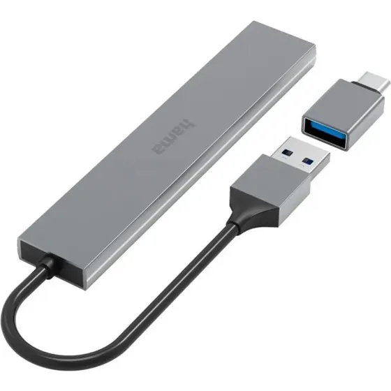 Hama USB-hub 4x USB 3.2 Gen 1 med USB-C adapter