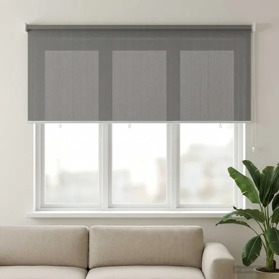 vidaXL Udendørs rulleskærm 140x140 cm Lysegrå HDPE 90% UV-beskyttelse