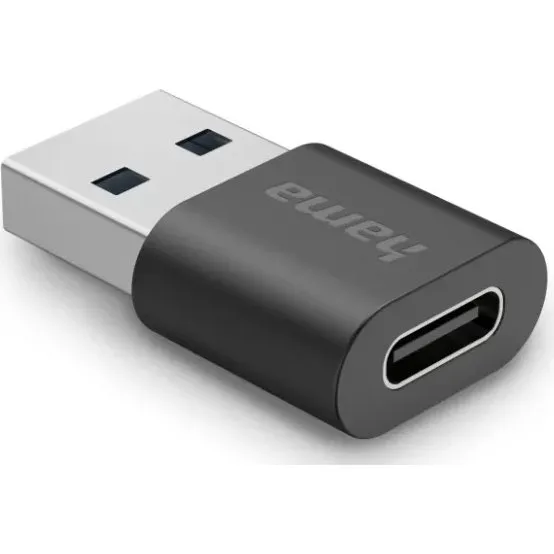Hama 00200357 USB-A til USB-C adapter 10 Gbit/s, sort