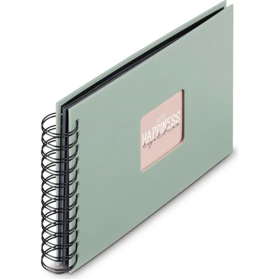 Hama Fine Art Spiral Fotoalbum 24x17 cm, 50 sorte sider – Salvie (9869)
