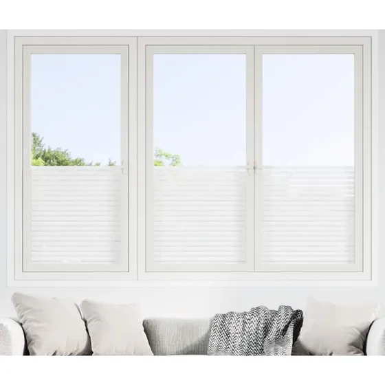 vidaXL Vinduesfolier 4 stk. Stribemønster Matteret PVC 90x500 cm