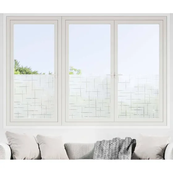 vidaXL Vinduesfolier 4 stk. Stjernemønster Matteret PVC 90x500 cm