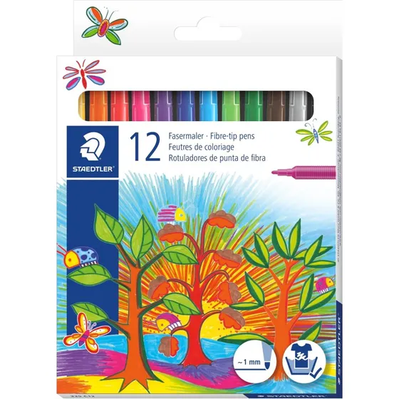 STAEDTLER Noris Fiberpen 1,0mm - 12 farver