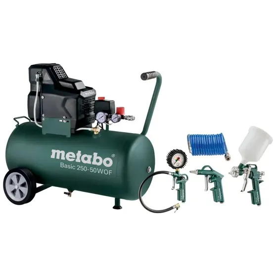 Metabo Basic 250-50 W OF Set - Oliefri Kompressor