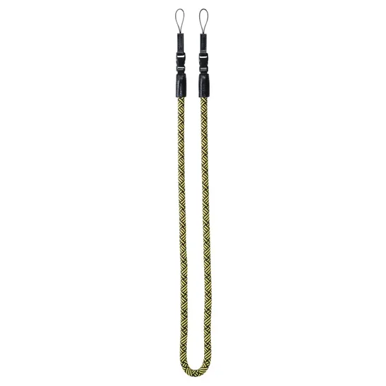 Hama Braid 120 kamerarem i nylon - Sort/Gul - 120 cm
