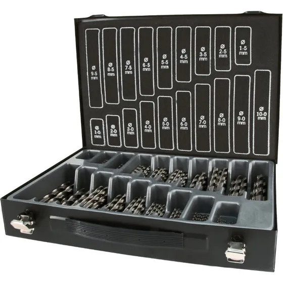 Ruko Terrax HSS-G Borsortiment m/ 170 stk. i metalkuffert