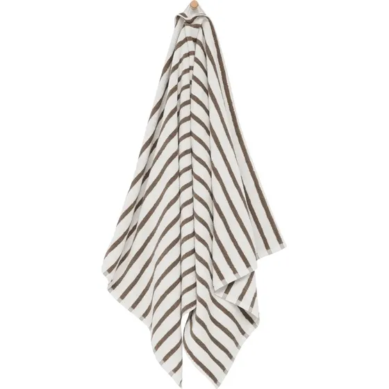 Høie Everyday Stripe badehåndklæde 50x90 cm, Beige