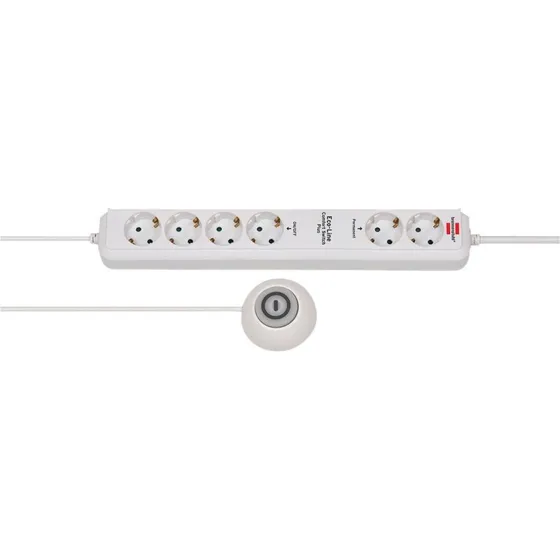 brennenstuhl Eco-Line EL CSP 24 6-stik, 1,5m, hvid