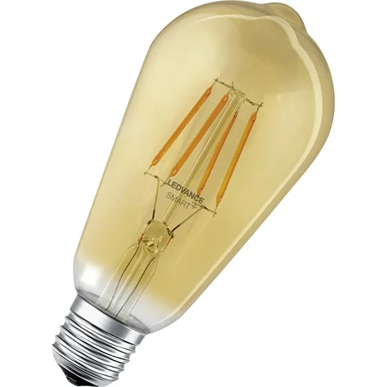 Ledvance Smart+ WiFi E27 Edison Filament Guld 6W 680lm, Dæmpbar