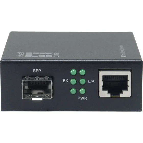 LevelOne GVM-2000 Gigabit Mediekonverter RJ45-SFP Sort