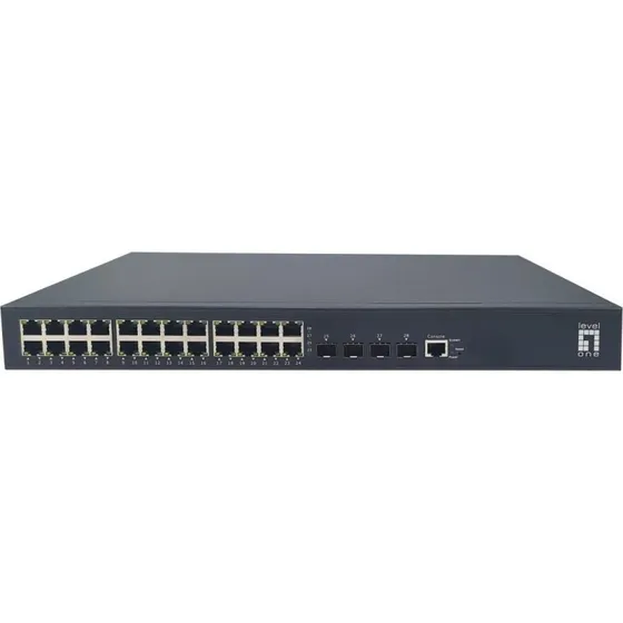 LevelOne 28-port L3 Lite Gigabit PoE+ Switch med 4x10G SFP+