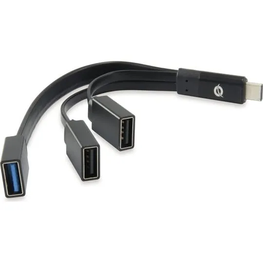 Conceptronic HUBBIES01B USB-C Hub 3.2 Gen 2 - 5000 Mbit/s Sort