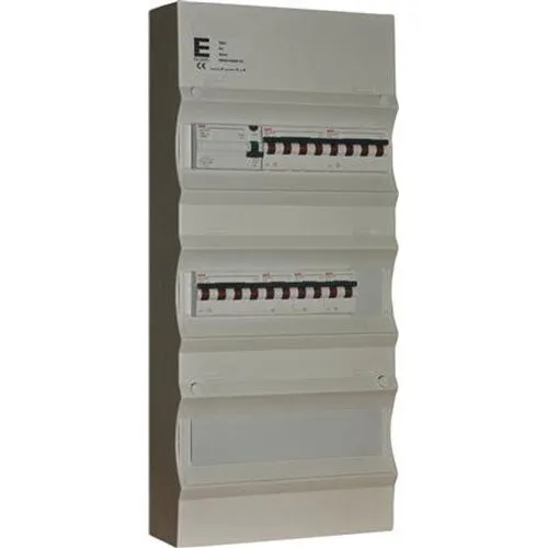 HPFI Gruppetavle 3x16A 3P+N, 3x13A 1P+N - Grå