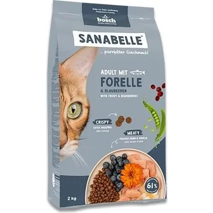 Bosch Sanabelle Life Adult kattefoder med ørred og blåbær - 8 kg