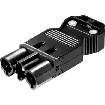 Wieland GST18i3 Hanstik 3-pol Skrue Sort