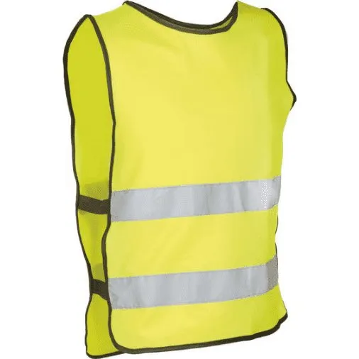 Neongul refleksvest til voksne med velcrolukning