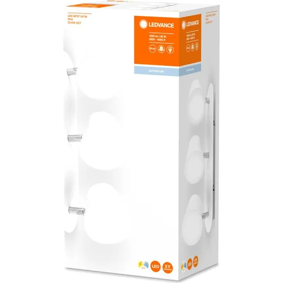 LEDVANCE LED Spot 3x7W IP44 3000/4000K - Hvid