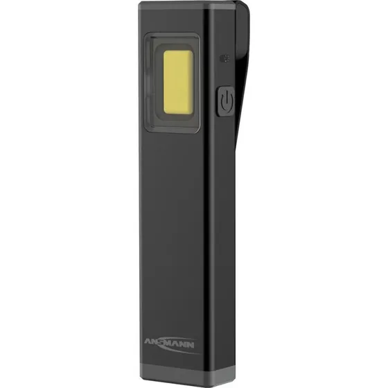 ANSMANN Lommelygte COB-LED 500lm - Genopladelig USB-C, Sort