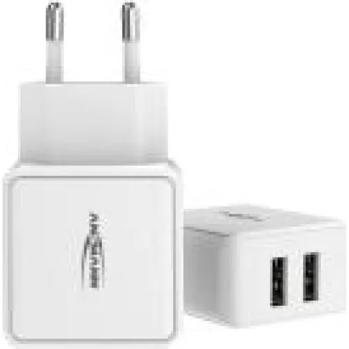 ANSMANN HC212 USB-oplader 12W med 2 udgange, hvid