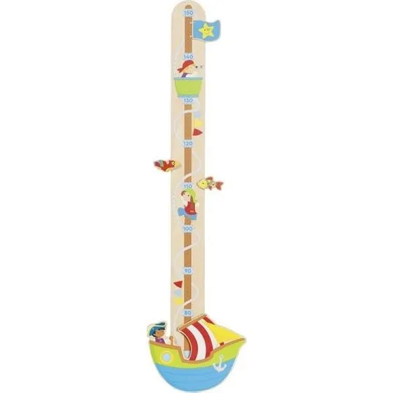 Goki Wooden Growth Chart Pirates Ahoy - Højdemåler 80-150cm