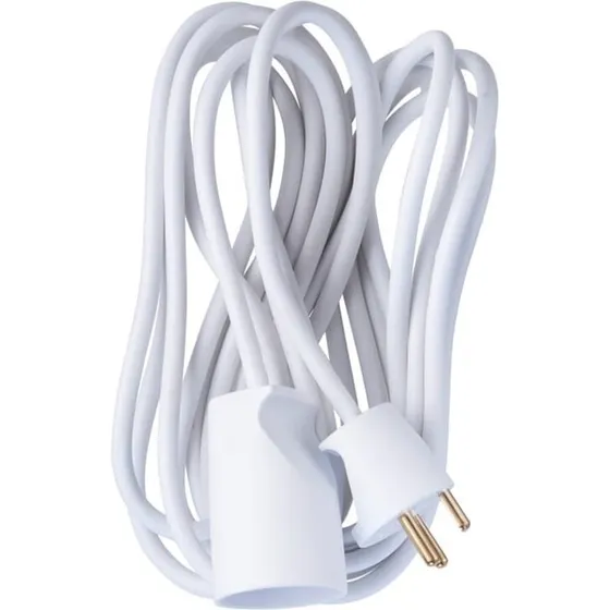 E-Line forlængerledning med jord 5 m, hvid, 3x1,0 mm²