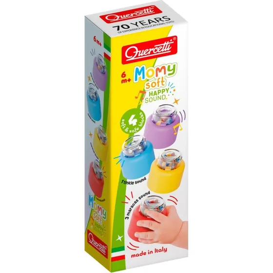 Quercetti Momy Soft 4 stk — bløde lydklodser