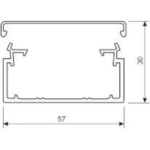 Hager Kabelkanal Komplet LF 30060 Grå RAL 7030
