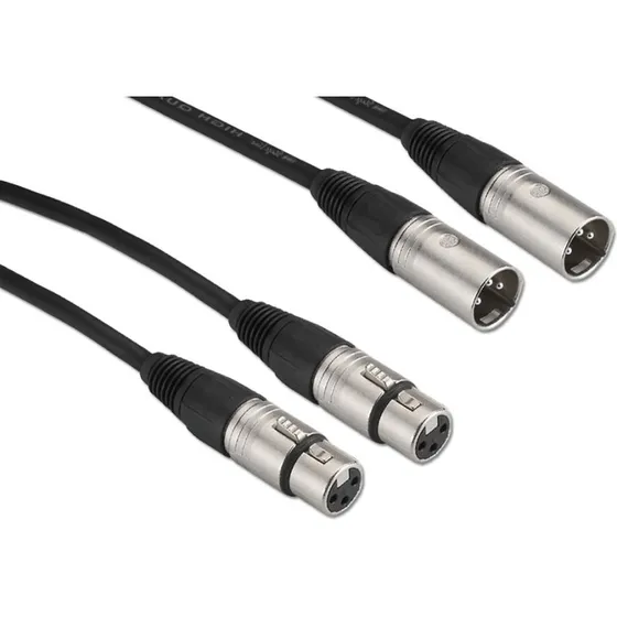 MONACOR MECN-200/SW XLR-kabel 2 m, sort