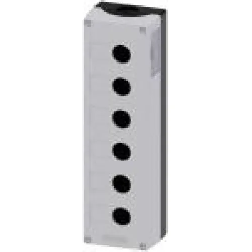 Siemens Plastik kabinet, 6 command points, 22 mm, grå
