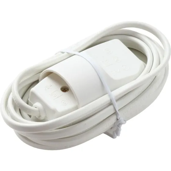 Thorkild Larsen forlængerledning uden jord 3 m, hvid