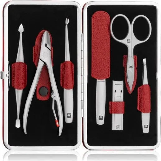 Zwilling Twinox Red 7 dele manicure sæt