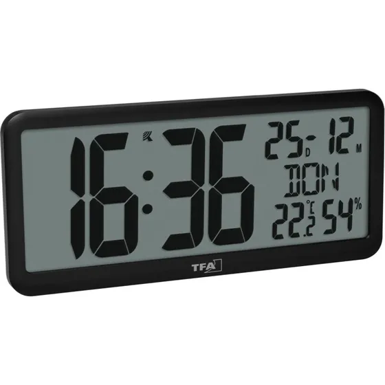 TFA 60.4525.01 Digitalt Vækkeur - Sort