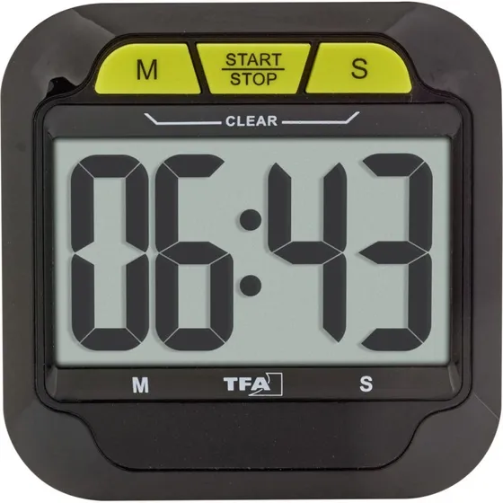 TFA Dostmann 38.2054.01 Digital Timer og Stoppur - Sort