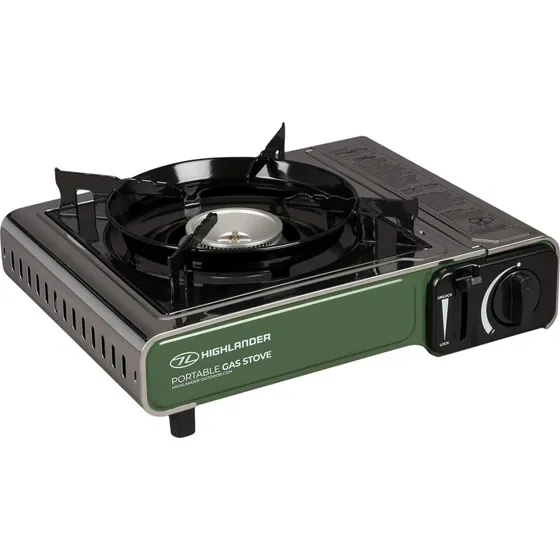 Highlander Outdoor gasblus - bærbart 1-brænder, grøn