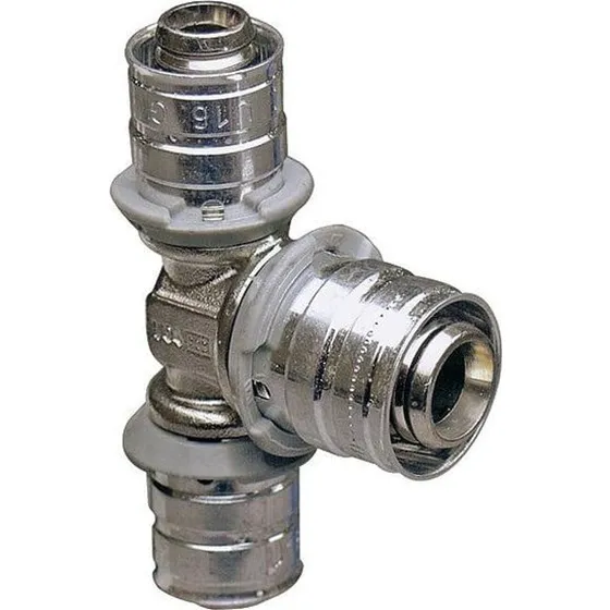 Prestee Unipipe 50x32x50mm - Forkromet messing