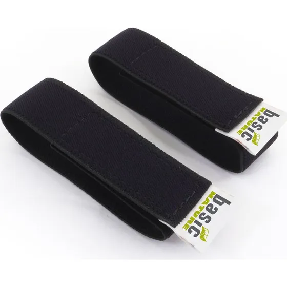BasicNature STRAPits Spænderem, Sort, 30-15 cm (2 stk.)