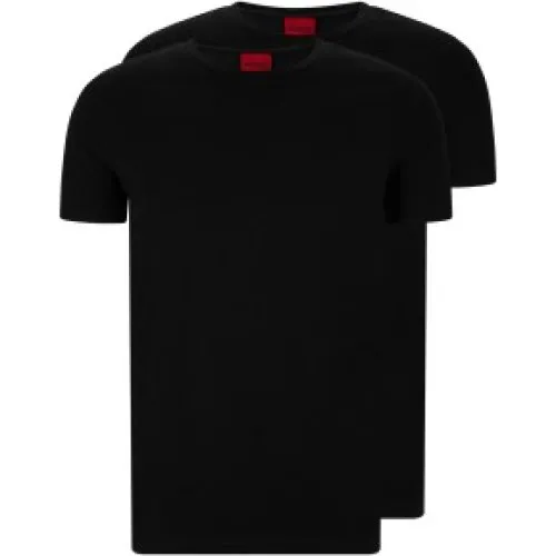 HUGO Pakke med 2 sorte runde T-shirts i bomuld (S)