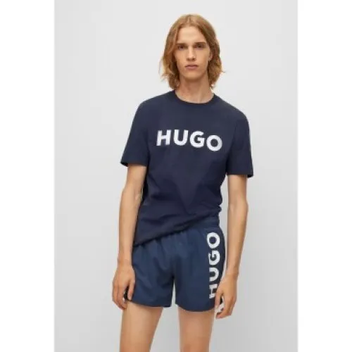 HUGO Dulivio T-shirt i navy blå bomuld - XXL