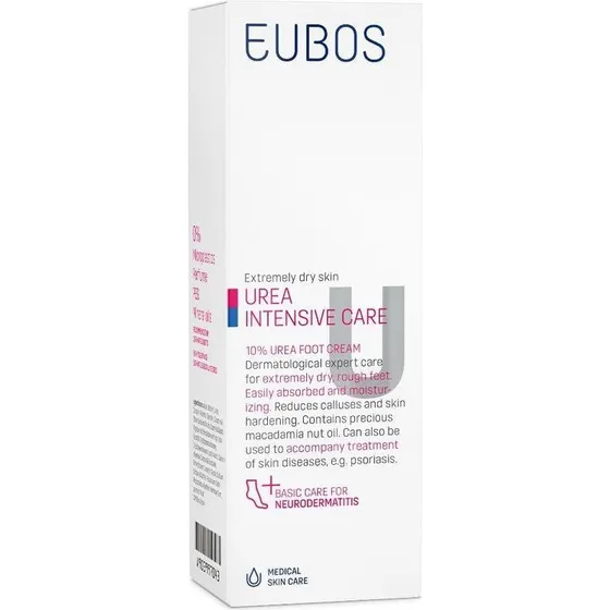 Eubos Urea 10% Intens regenererende fodcreme, 100 ml