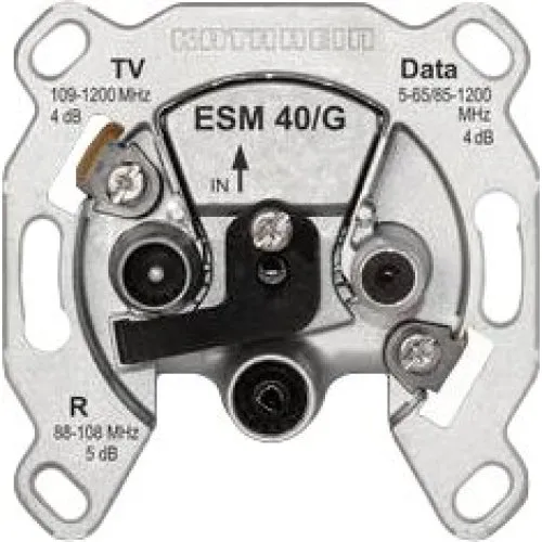 KATHREIN ESM 40/G Stikkontakt med F-stik og 2x IEC konnektor