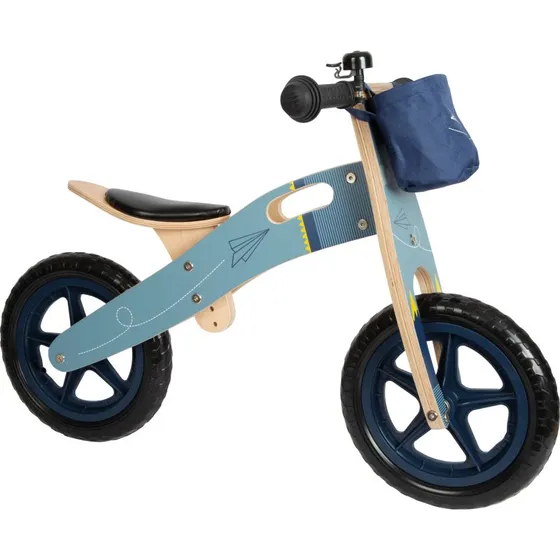 Small Foot Wooden Balance Bike - Blue Plane