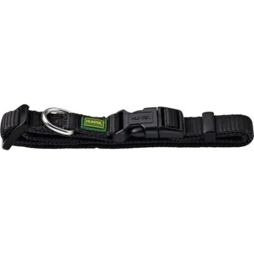 Hunter Vario Basic Nylon Halsbånd - Sort - XS (23-35 cm)
