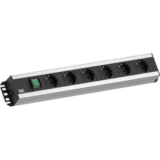 Bachmann 300.003 Stikdåse - 6 udtag, 2 m, sort