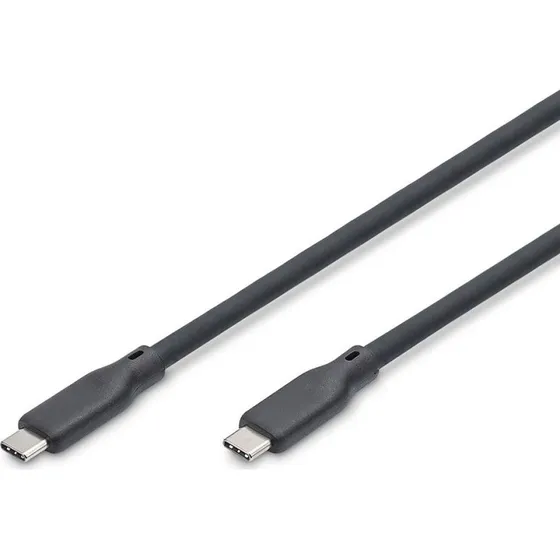 DIGITUS USB-C kabel i silikone, 1,5 m, sort