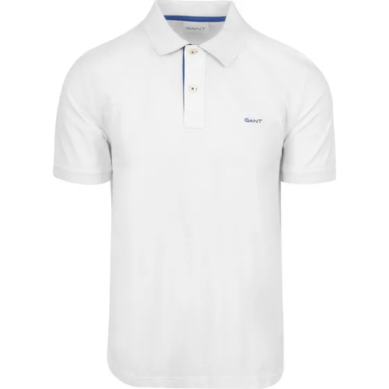 GANT Contrast Piqué Poloshirt - Hvid - 3XL