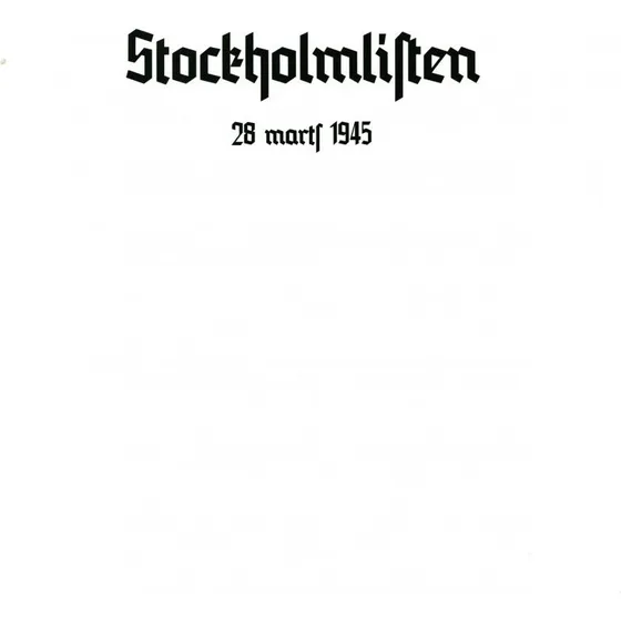 Dynasty Publishing: Stockholmlisten - De Illegale Organisationer I Danmark