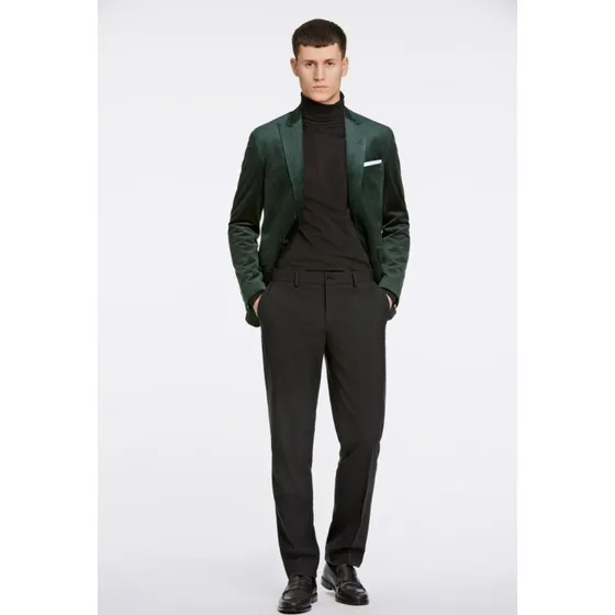 Lindbergh Velvet Blazer DK Green, str. 50