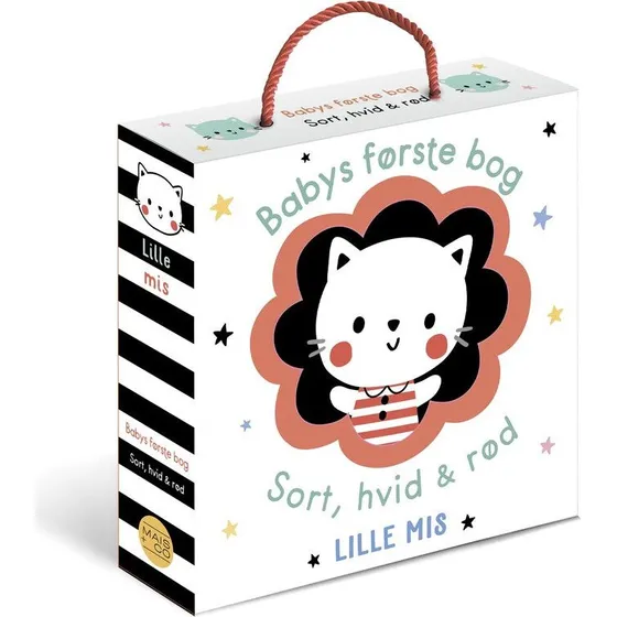 Lille Mis - Babys første stofbog i sort, hvid & rød